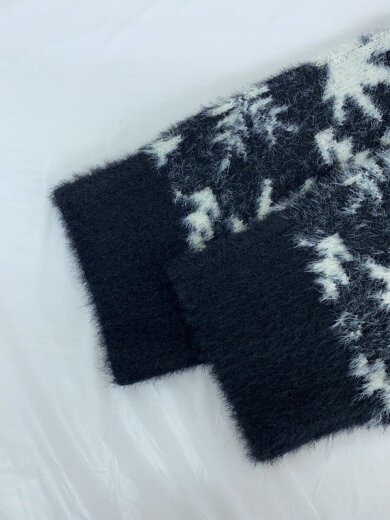 商品画像：ニット・セーター(厚手)/M/ナイロン/BLK/総柄/H025 KN00575 5