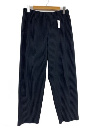 商品画像：BASICS/プリーツパンツ/3/ポリエステル/BLK/無地/HP55JF450// 1