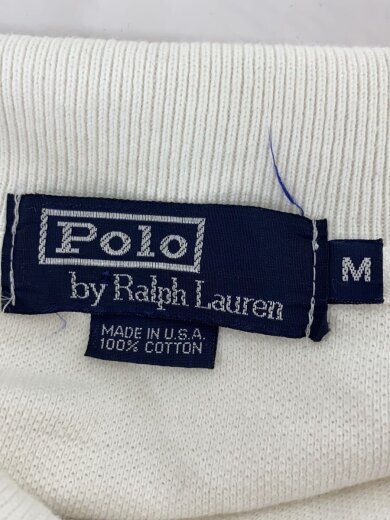 商品画像：ポロシャツ/M/コットン/WHT/無地 3