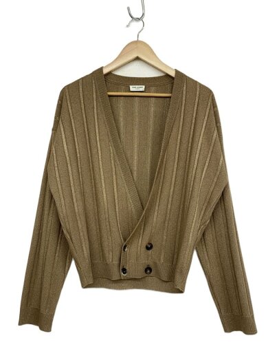 商品画像：Ribbed Cardigan/L/レーヨン/BEG/無地 1