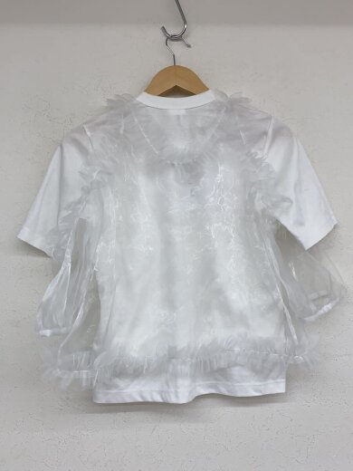 商品画像：25AW/チュールレイヤードTシャツ/XS/コットン/WHT/3P-T003// 2