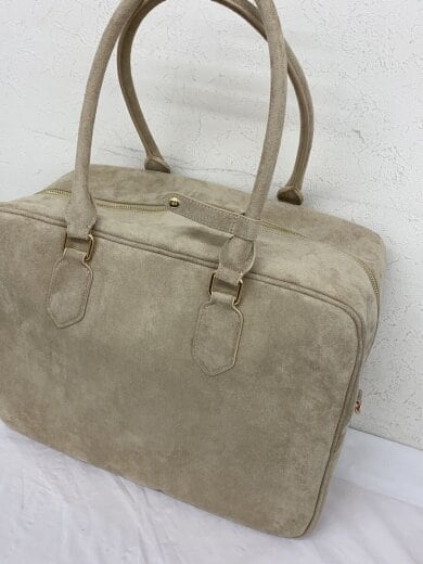 商品画像：polaura/ボストンバッグ/スウェード/BEG/無地 2