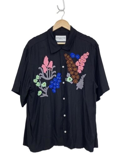 商品画像：半袖シャツ/4/レーヨン/BLK/N39-EM05 1