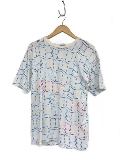 商品画像：Tシャツ/L/コットン/WHT/ドット// 1