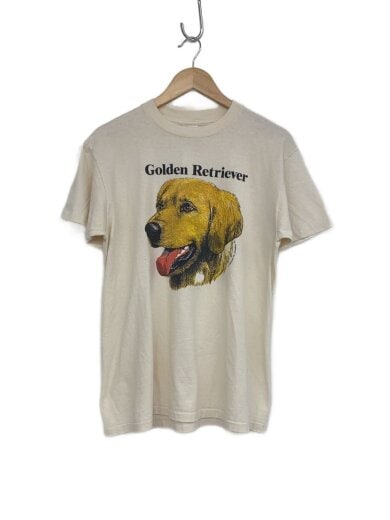 商品画像：90s/USA製/Golden Retriver Print Tee/M/コットン/BEG/プリント 1