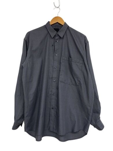 商品画像：長袖シャツ/M/ポリエステル/GRY/チェック/BE-82025W 1
