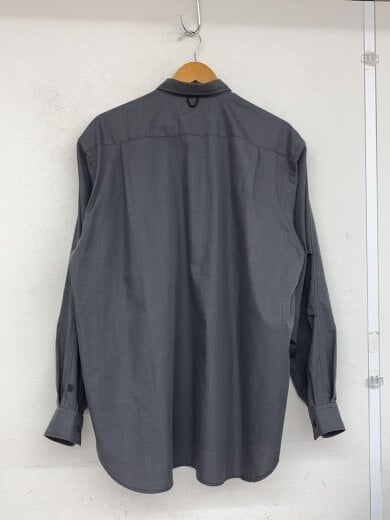 商品画像：長袖シャツ/M/ポリエステル/GRY/チェック/BE-82025W 2