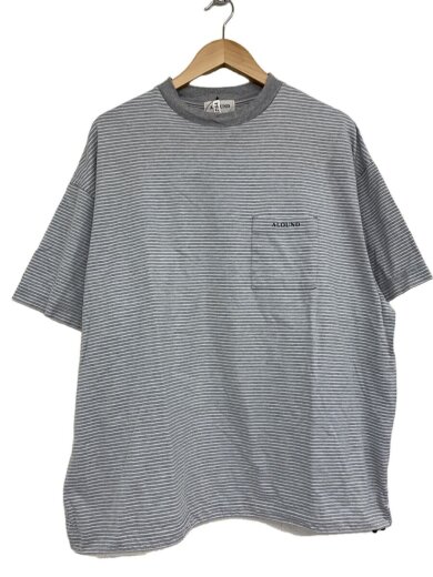 商品画像：Tシャツ/L/コットン/GRY/ボーダー 1