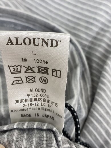 商品画像：Tシャツ/L/コットン/GRY/ボーダー 4