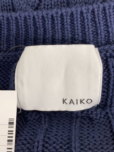 商品画像：Aran/ニット・セーター(厚手)/2/コットン/NVY/無地/KAIKO-25-029 3