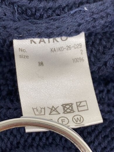 商品画像：Aran/ニット・セーター(厚手)/2/コットン/NVY/無地/KAIKO-25-029 4