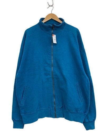 商品画像：90s/USA製/ジップアップスウェット/XXL/コットン/BLU/無地 1