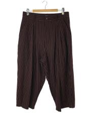 スラックスパンツ/L/ポリエステル/BRD/ストライプ/GB0421/P02