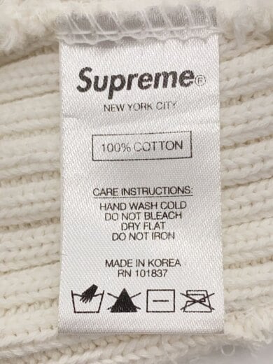 商品画像：ニットキャップ/--/コットン/WHT/無地/メンズ 5