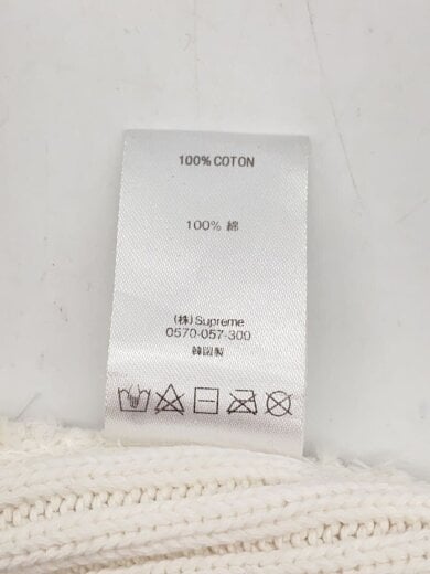 商品画像：ニットキャップ/--/コットン/WHT/無地/メンズ 6