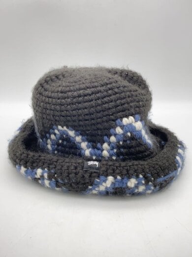 商品画像：バケットハット/--/アクリル/BLK/総柄/メンズ/1321036 2