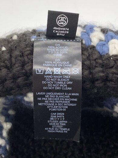 商品画像：バケットハット/--/アクリル/BLK/総柄/メンズ/1321036 6