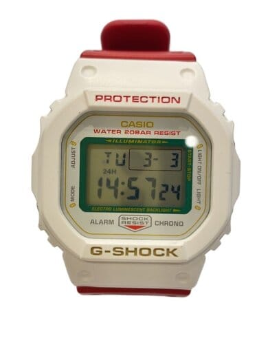 商品画像：クォーツ腕時計_G-SHOCK/アナログ/ラバー/WHT/RED 1