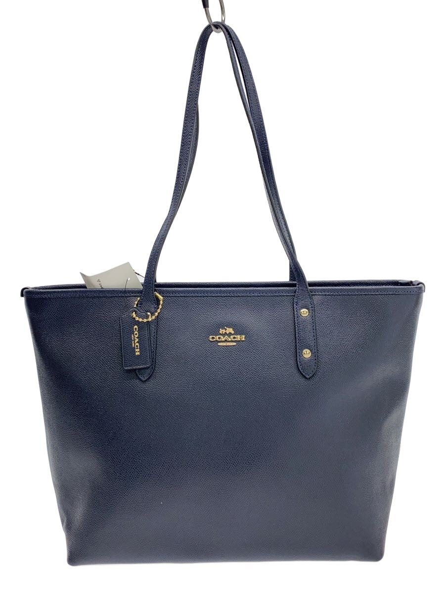 COACH / バッグ/レザー/NVY/無地/J1647-F57522
