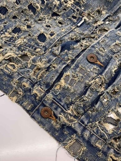 商品画像：Gジャン/3/コットン/IDG/2441000422/クラッシュドモダンデニムジャケット 6