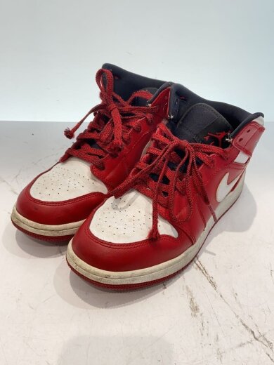 商品画像：AIR JORDAN 1 MID BG/エアジョーダンミッド/レッド/554725-605/24cm/RED 2