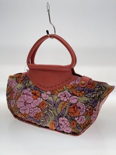 商品画像：decobranche/ハンドバッグ/レザー/PNK/花柄 2