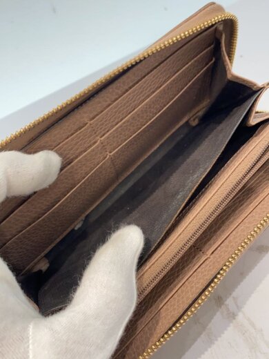 商品画像：ジップアラウンドウォレット_GGマーモント/レザー/BEG/レディース 6