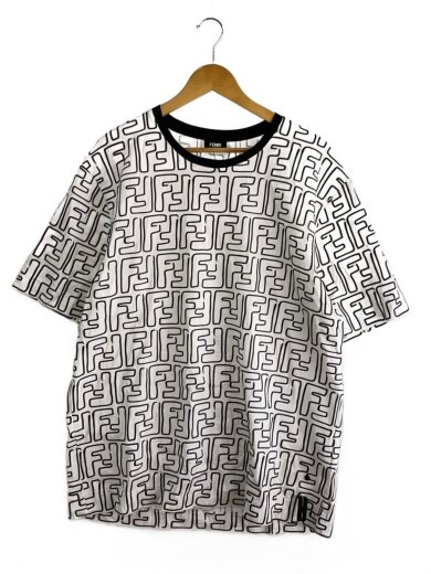 商品画像：Tシャツ/XL/コットン/WHT/総柄/FY0936// 1
