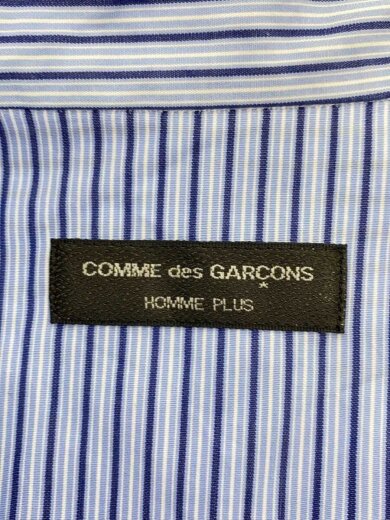 商品画像：長袖シャツ/--/コットン/BLU/ストライプ/PM-B037/右肩から袖にヤケ有 3