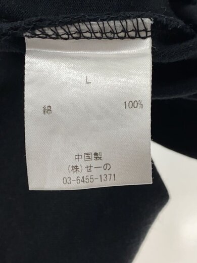 商品画像：Tシャツ/L/コットン/BLK 4