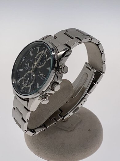 商品画像：クォーツ腕時計/アナログ/ステンレス/BLK/SLV/SS/VD57-KND0// 2