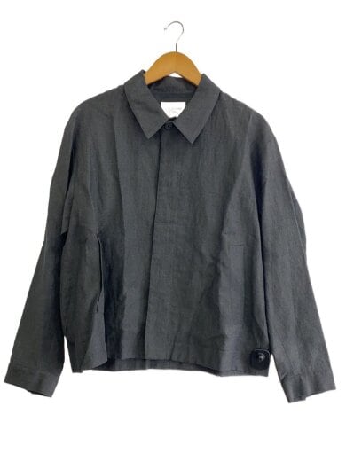 商品画像：ジャケット/48/リネン/BLK/無地/BL04201 1