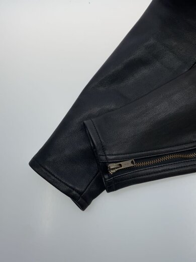 商品画像：シングルライダースジャケット/M/山羊革/BLK/無地/0241LB02 5