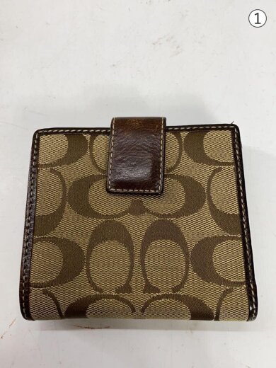 商品画像：2つ折り財布/レザー/BRW/総柄/レディース 2