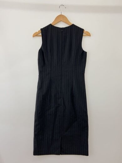 商品画像：シャツワンピース/1/ウール/BLK/ストライプ// 2
