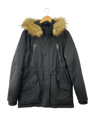 商品画像：ミリタリージャケット/L/ポリエステル/BLK/無地 1