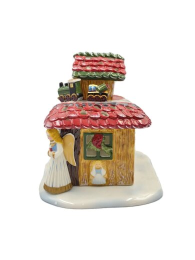 商品画像：インテリア雑貨/キャンドルホルダーハウス/陶器製 2