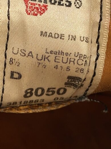 商品画像：シューズ・ワークオックスフォード/US8.5/BRW 5