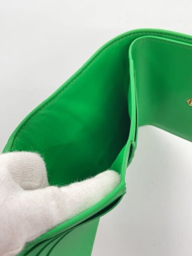 商品画像：3つ折り財布/レザー/GRN/メンズ 6