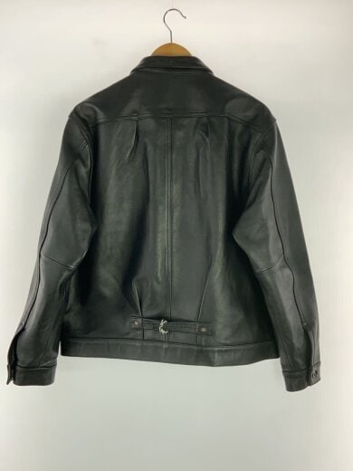 商品画像：レザージャケット・ブルゾン/L/羊革/BLK/無地/782-3950128 2