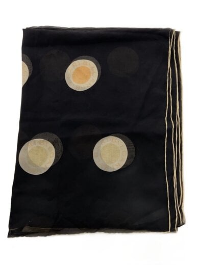 商品画像：スカーフ/シルク/BLK/レディース 1