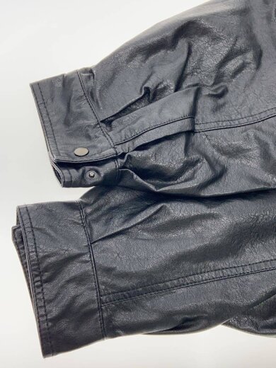 商品画像：レザージャケット・ブルゾン/L/フェイクレザー/BLK/1053248900598 5