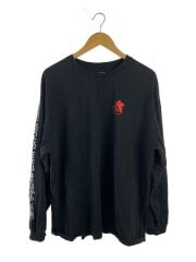 長袖Tシャツ/XL/コットン/BLK