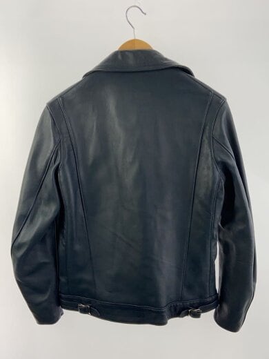 商品画像：ダブルライダースジャケット/38/レザー/NVY/無地 2