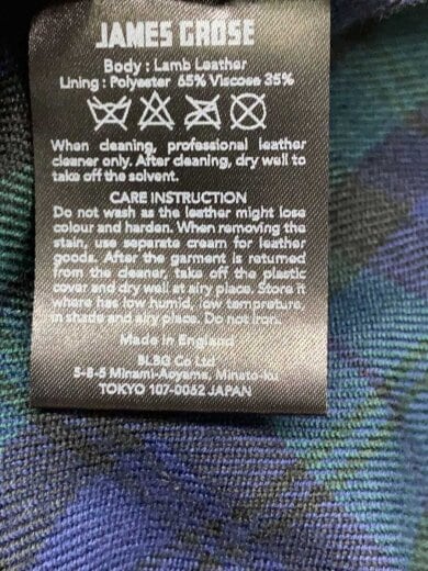 商品画像：ダブルライダースジャケット/38/レザー/NVY/無地 5