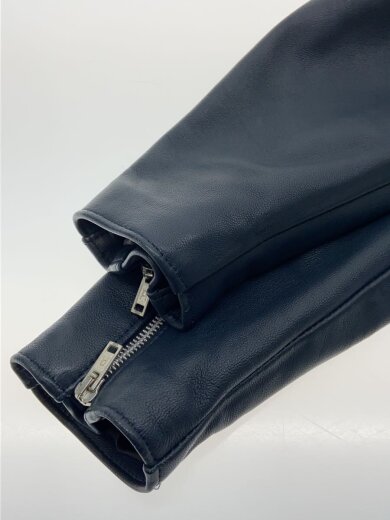 商品画像：ダブルライダースジャケット/38/レザー/NVY/無地 6