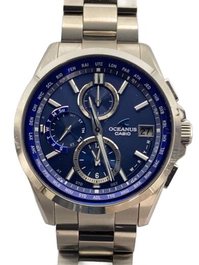 商品画像：ソーラー腕時計_OCEANUS/アナログ/BLU/SLV 1