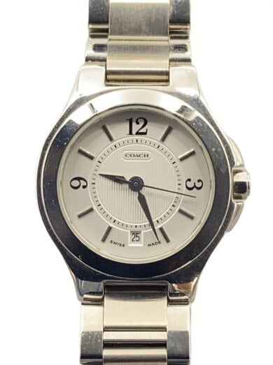 商品画像：クォーツ腕時計/アナログ/ステンレス/WHT/SLV 1