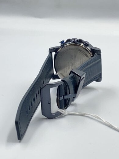 商品画像：ソーラー腕時計/デジアナ/レザー/GRY/NVY/ECB-20 4