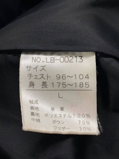 商品画像：L&B HOMME/レザージャケット・ブルゾン/L/レザー/BLK/無地 4